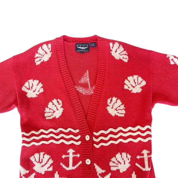 Vintage Best American Clothing Co. Nautical Themed Cardigan Sweater Sz M - Picture 3 of 8